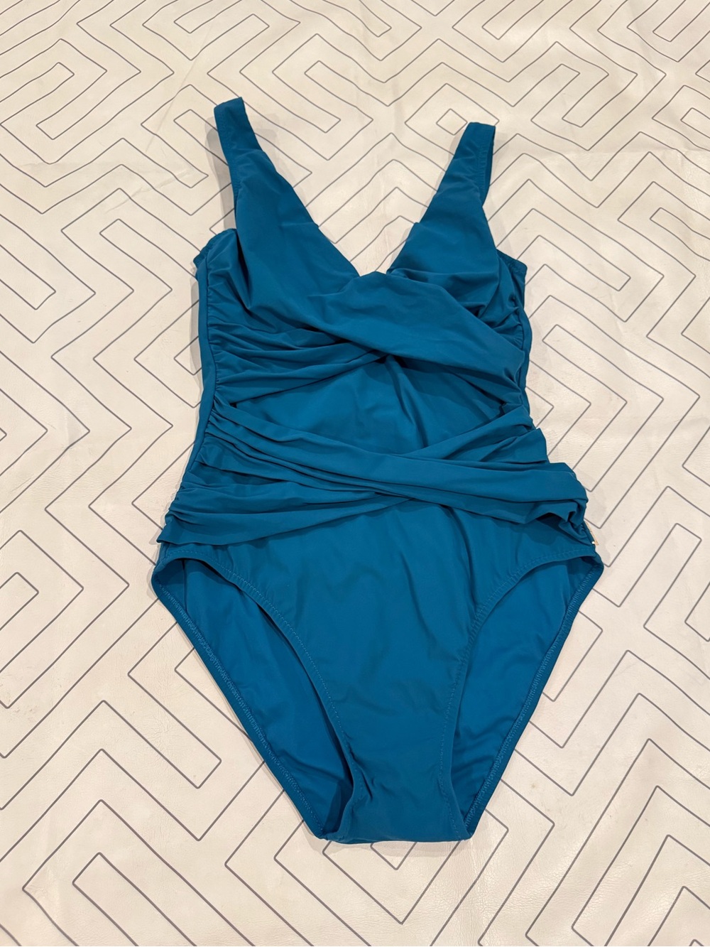 Shan Teal Classique Criss-Cross Swimsuit